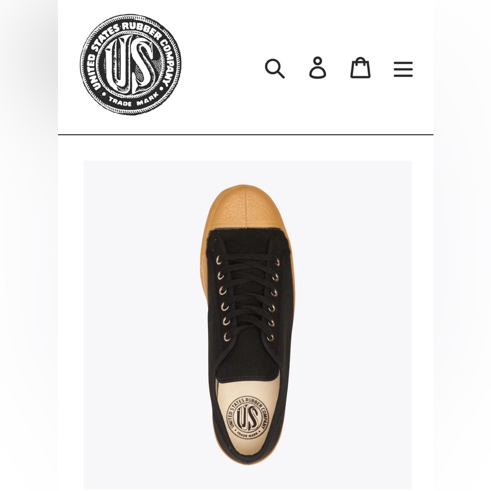 US rubber company canvas shoe